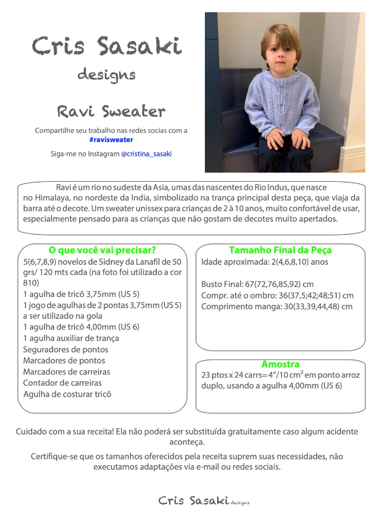 Receita Ravi Sweater - Empório das Lãs