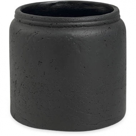 Cachepot rustic black em cimento M