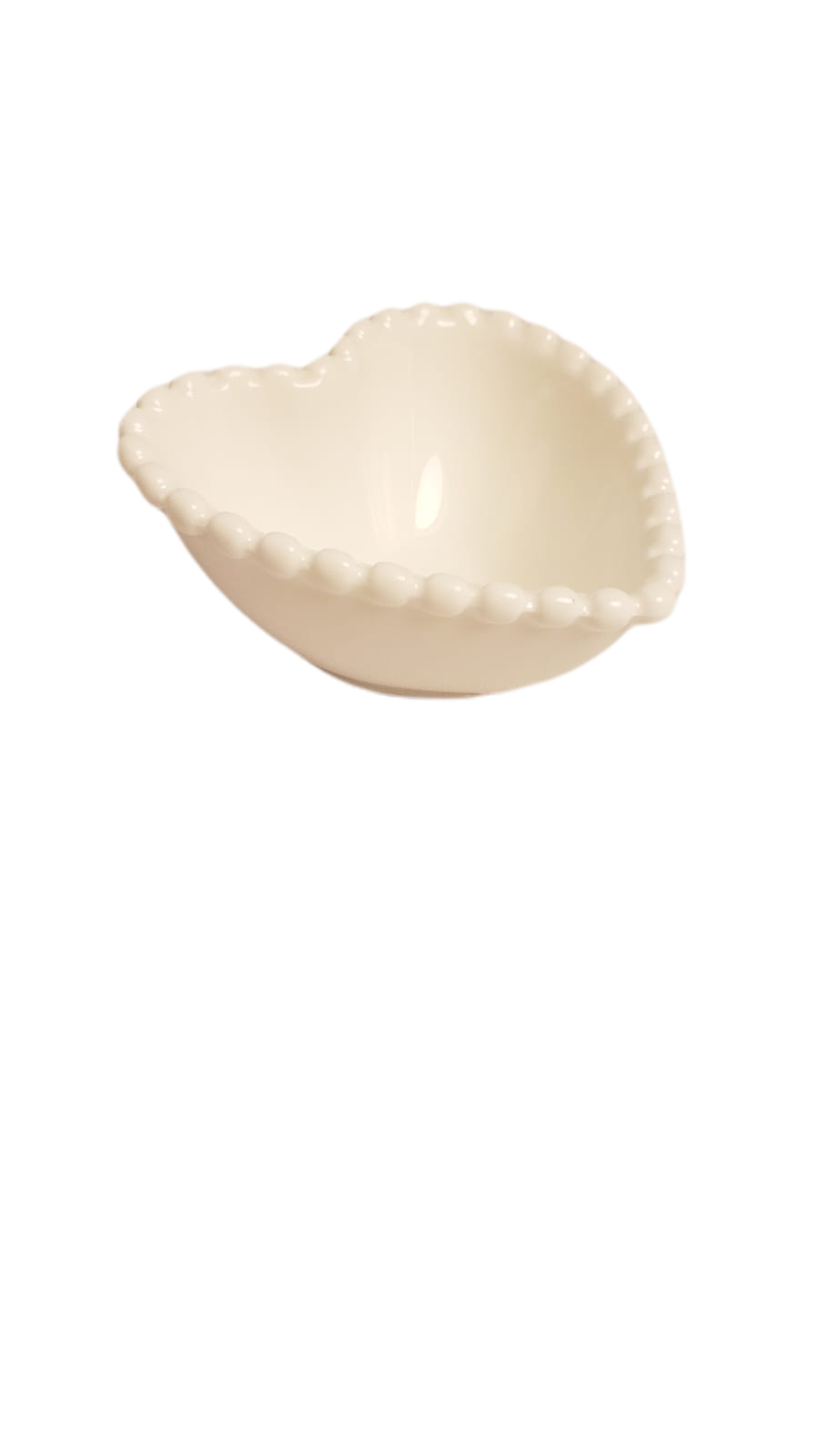 Mini Bowl Heart de ceramica branco
