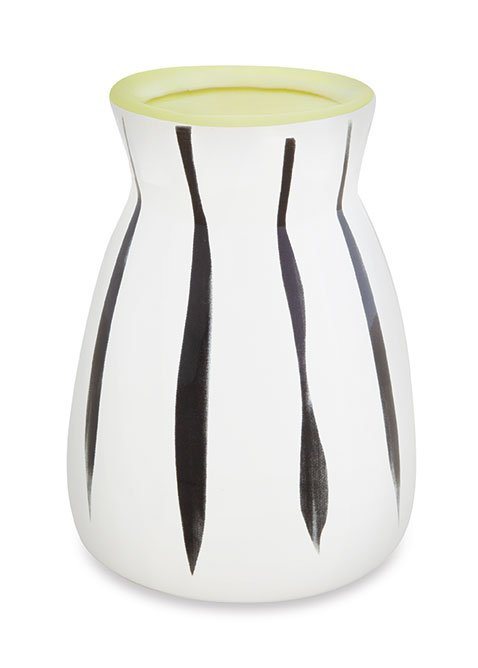 Vaso zebra em ceramica