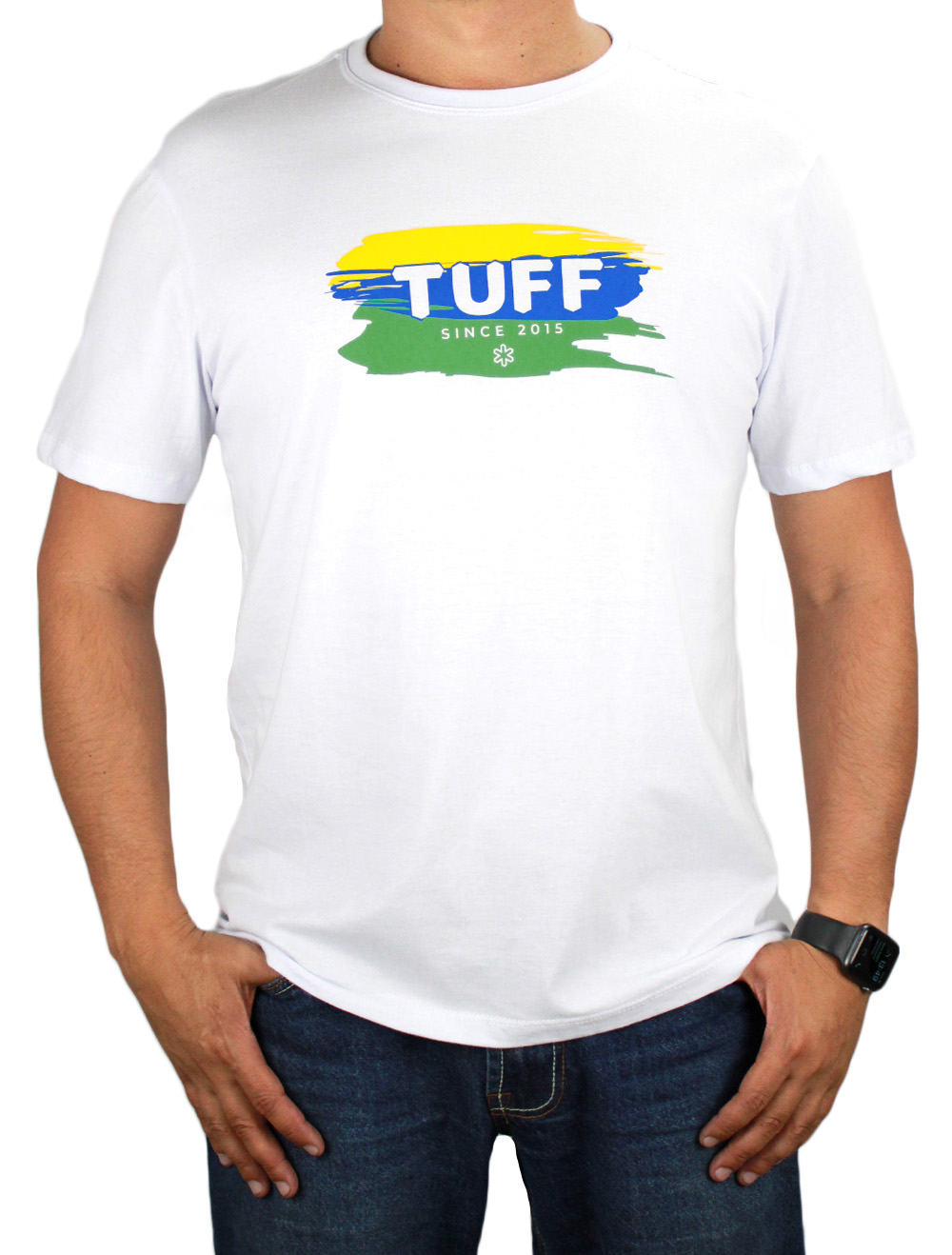 Camiseta Masculina Branca Silk TUFF Brasil