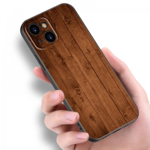 Capa de Iphone - textura de madeira para Apple iPhone 12 13 Mini 11 14 Pro XS Max 6S 6 7 8 Plus 5S X XR SE 2020 2022 capa macia TPU preta interno