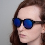 Óculos de Sol de Acetato com Bambu Jasmine Blue