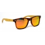 Óculos de Sol de Acetato com Madeira Maranzano Turtle Orange