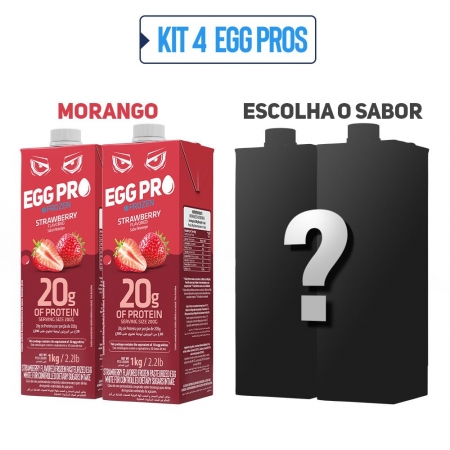 Kit 2 Egg Pro Morango + 2 Escolha Seu Sabor