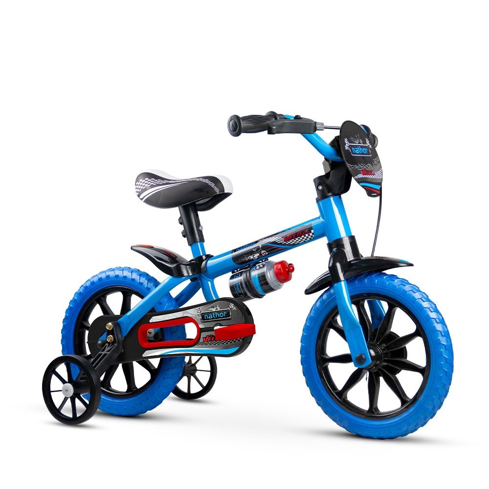 Bicicletinha Bicicleta Infantil Nathor Aro 12 Veloz Azul