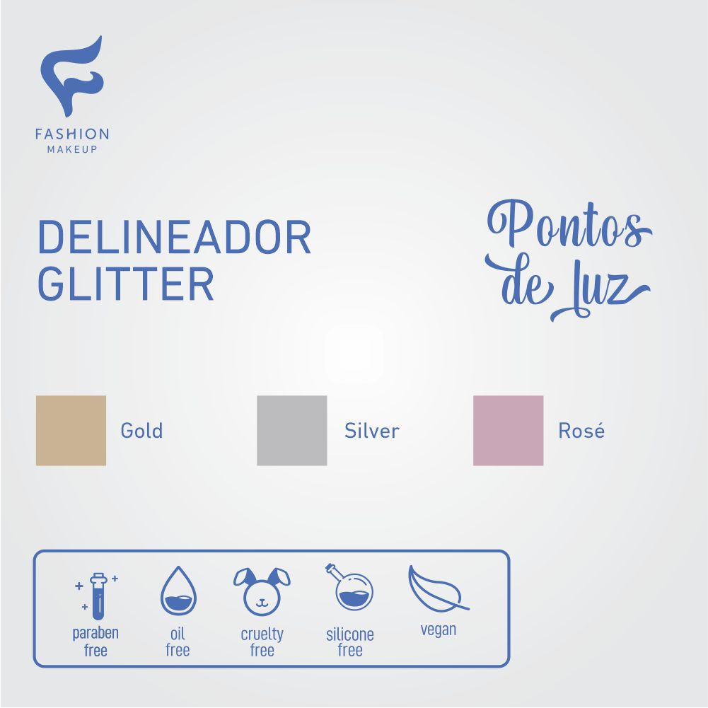 Delineador Glitter - Pontos de Luz SILVER