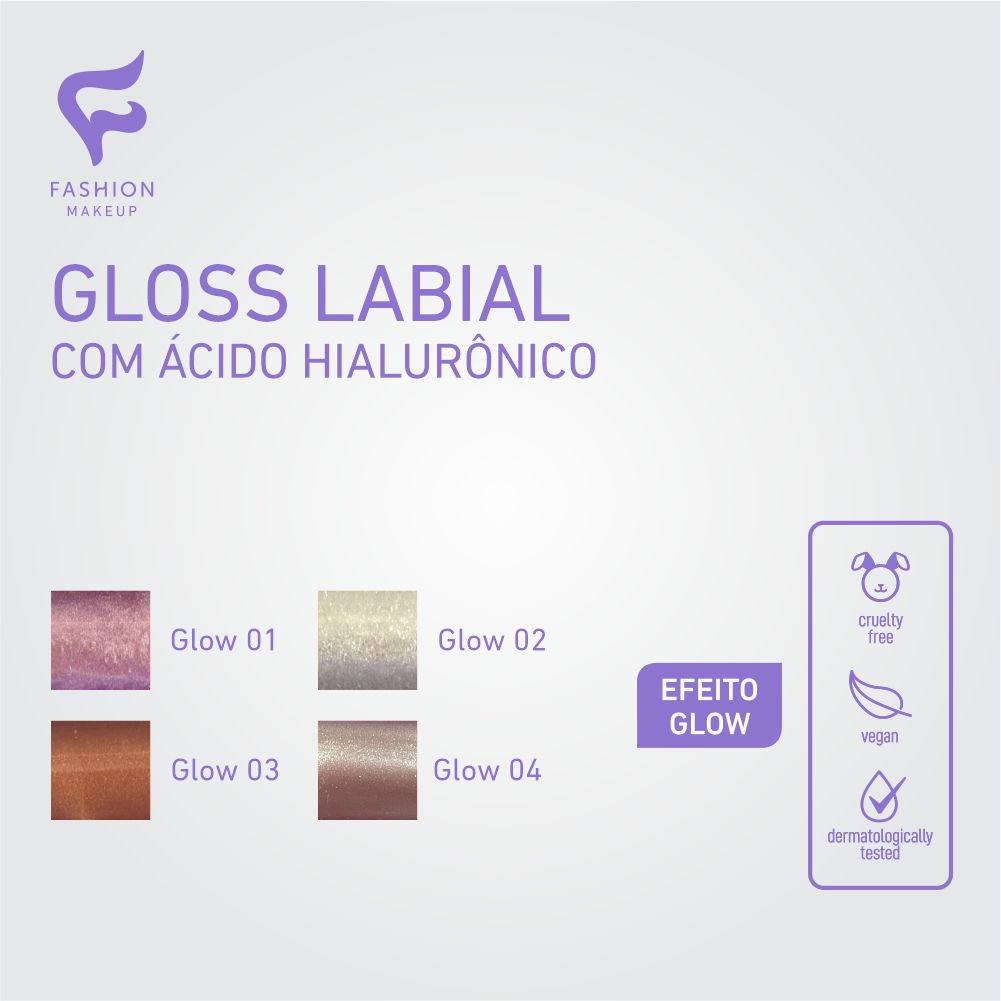 Gloss Labial com Ácido Hialurônico - GLOW 02