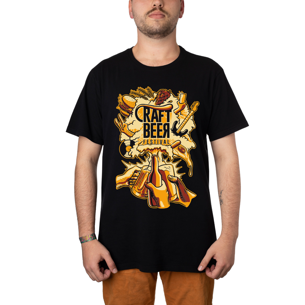 Camiseta Colab Craft Beer & Texo Cheers Preta