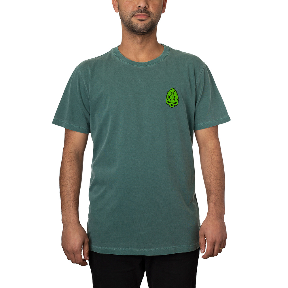 Camiseta Hopskull Basic Verde Estonada