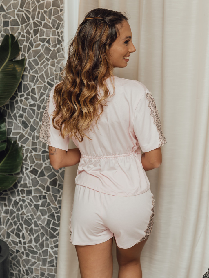 Pijama Canela Rosa