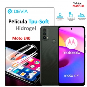 Película Hidrogel Motorola E40 - Tpu Soft Devia - Foto 0