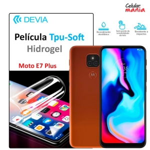 Película Hidrogel Motorola E7 Plus  - Tpu Soft Devia - Foto 0