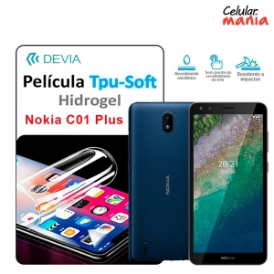 Pelicula Hidrogel Nokia C01 Plus - Tpu Soft Devia - Foto 0