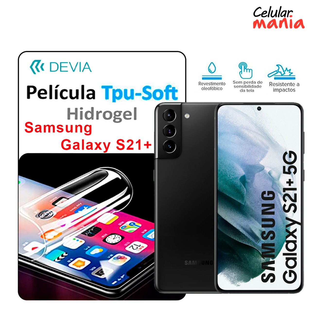 Película Hidrogel Samsung S21+ (plus) - Tpu Soft Devia - Foto 0