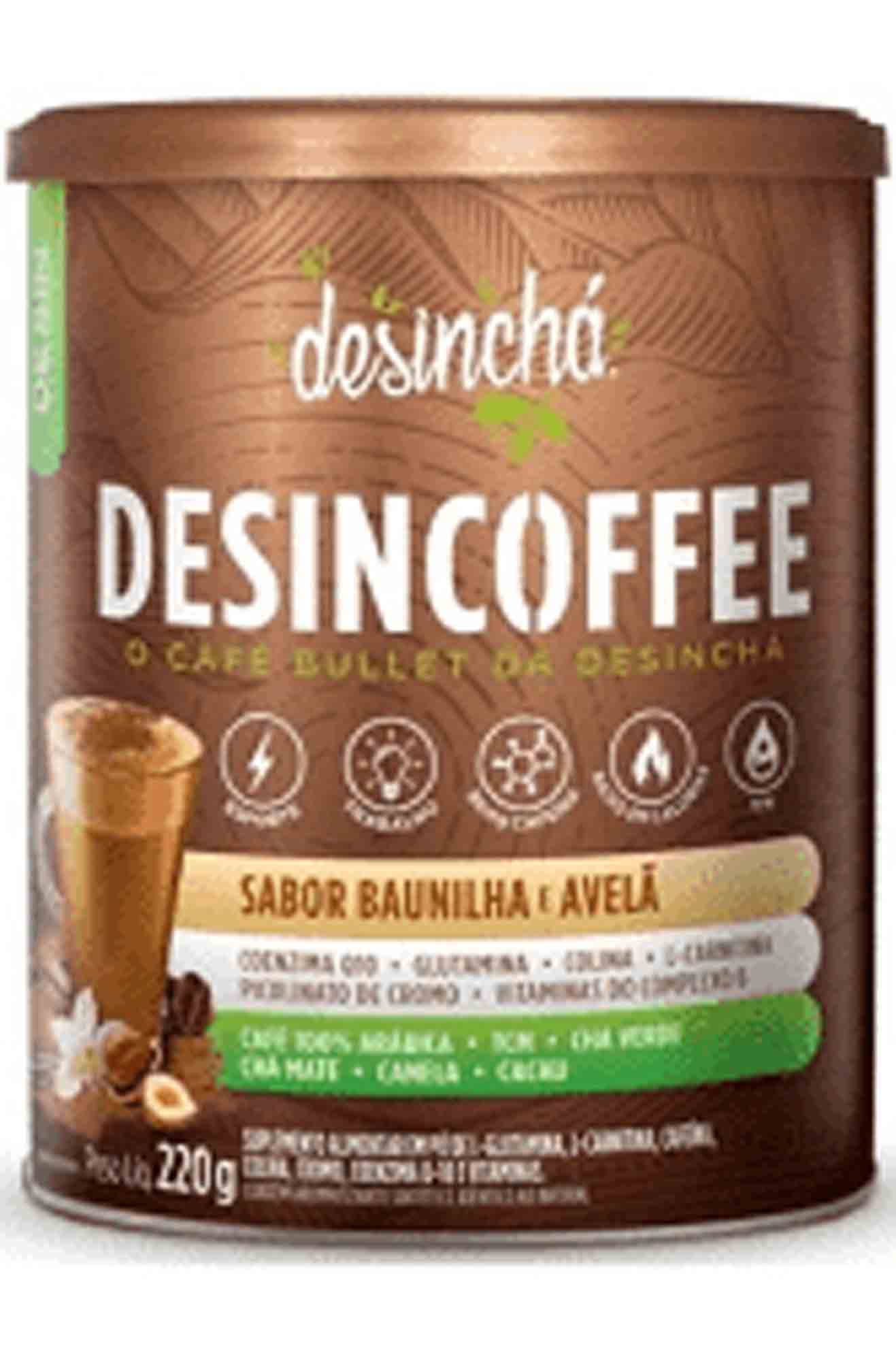Desincoffee sabor Baunilha e Avelã 220g Desinchá