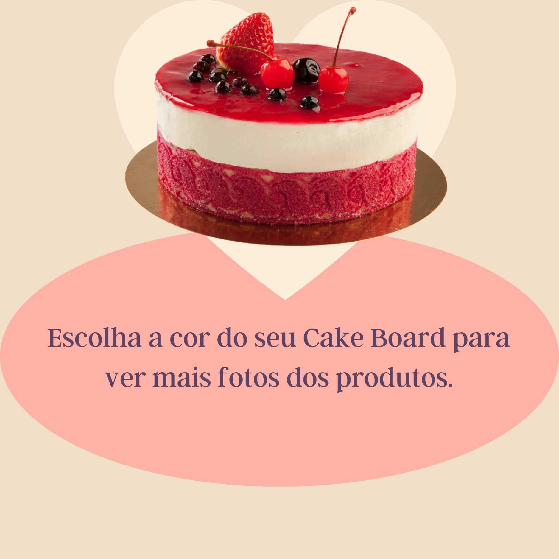 100 Bases Laminadas Bolo Redondo, Cake Board 20cm