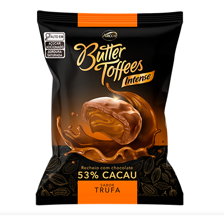 BALA BUTTER TOFFEES SM INTENSE 53% CACAU TRUFA 90G - Foto 0