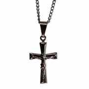 Colar com Crucifixo de Inox - 30 cm