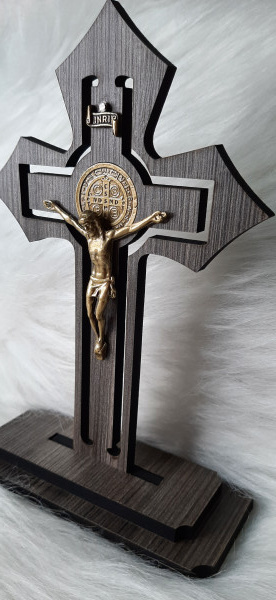 Crucifixo Mesa | Mdf Escuro