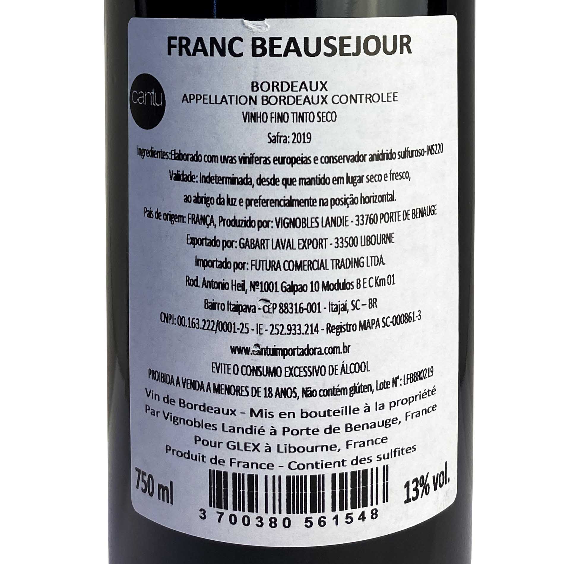 Franc BeauSéjour Bordeaux Tinto - Vinerize