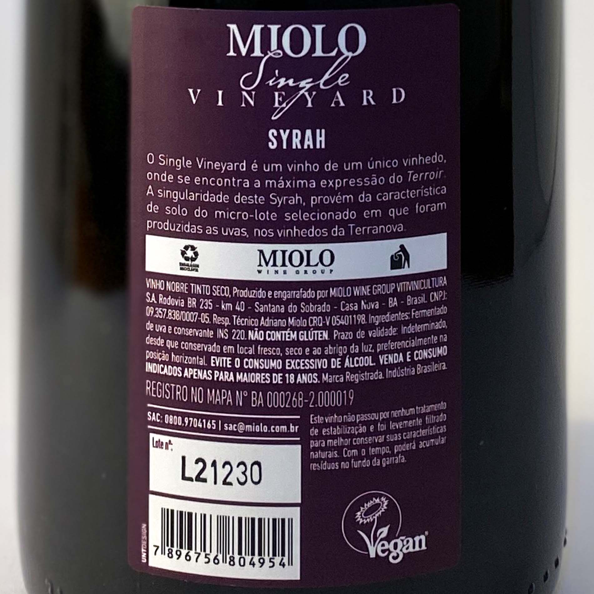 Miolo Single Vineyard Syrah - Vinerize