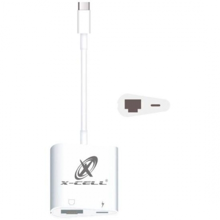 Adaptador Ethernet USB-C RJ45 Flex Branco