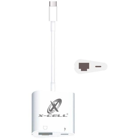 Adaptador Ethernet USB-C RJ45 Flex Branco