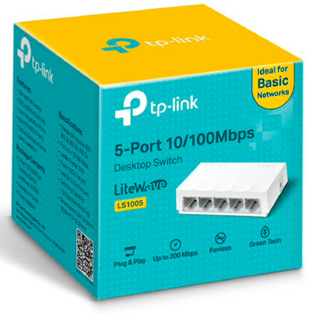 Switch Tp-link 5 Portas Fast Ls1005 10/100mbps - Ls1005