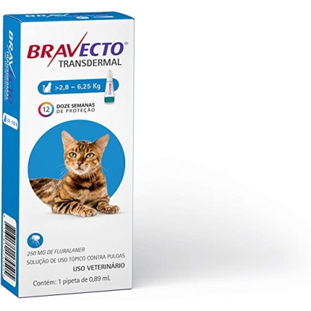 Bravecto Transdermal Para Gatos de 2,8 a 6,25Kg