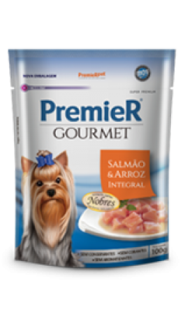 Premier Gourmet Para Cães Adultos - Salmão e Arroz Integral - 100g