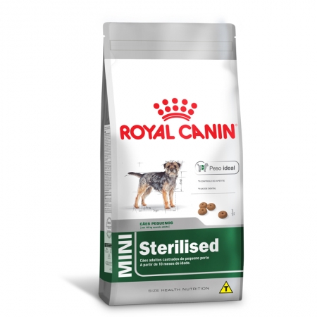 Ração Royal Canin Mini Sterilised Para Cães Adultos de Pequeno Porte Castrados - 1Kg