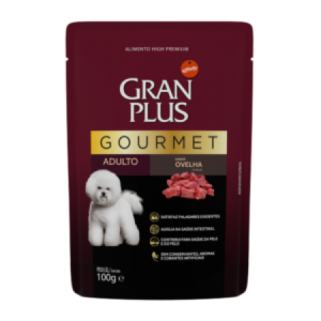 Sachê Gran Plus Gourmet Para Cães Adultos - Ovelha - 100g