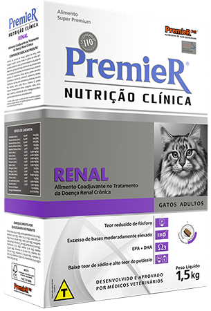 Ração Premier Nutrição Clínica Gatos Adultos Renal - 1,5Kg