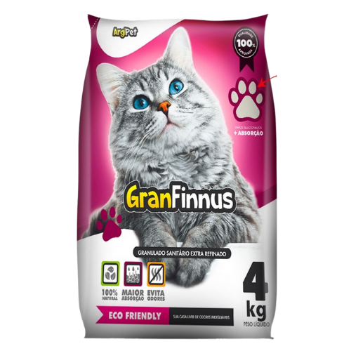 Granulado Sanitário para Gatos GranFinnus Extra Refinado - 4 kg