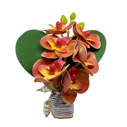 Porta guardanapo 'mini orquídea rosa'