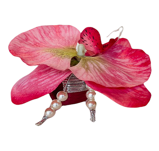 Porta guardanapo 'orquídea rosa'