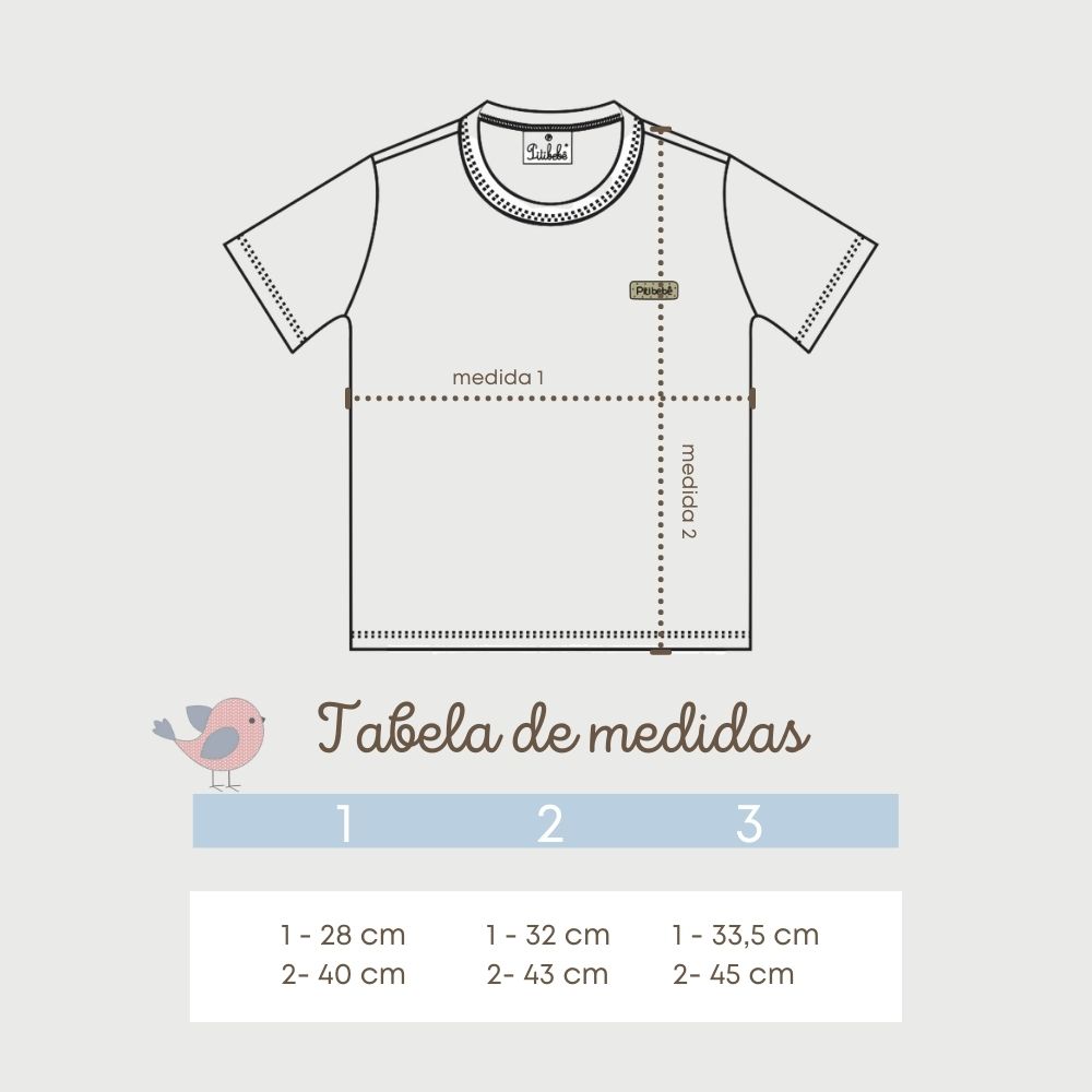 Camiseta Básica Primeiros Passos Lisa Pitibebê Marinho - Pitibebê