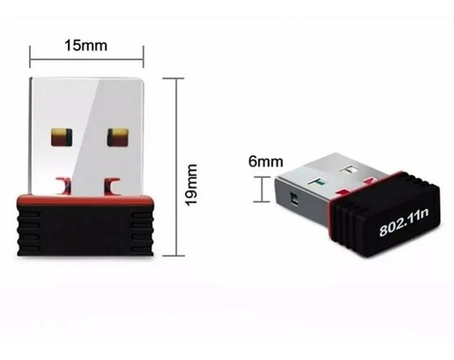 Mini Adaptador De Rede Sem Fio Wireless Usb 450mbp Nano