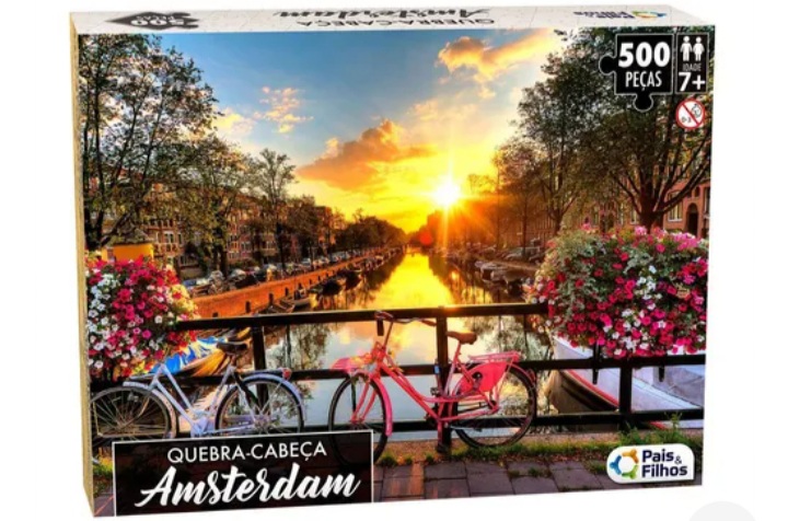 Quebra Cabeça Amsterdam 500 Peças - Pais e Filhos