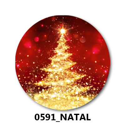 Painel Natal Festa Natalina Árvore Papai Noel Redondo Estampado em Tecido  Malha | Decora Tecidos