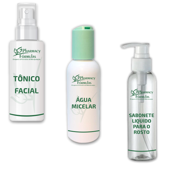 Kit Facial - Água Micelar , Sabonete Liquido e Tônico Facial