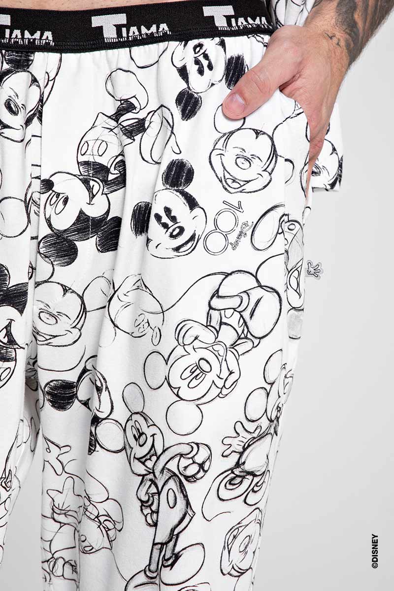 Calça Reta Pijama Masculina  Estampa Disney 100 - Mickey