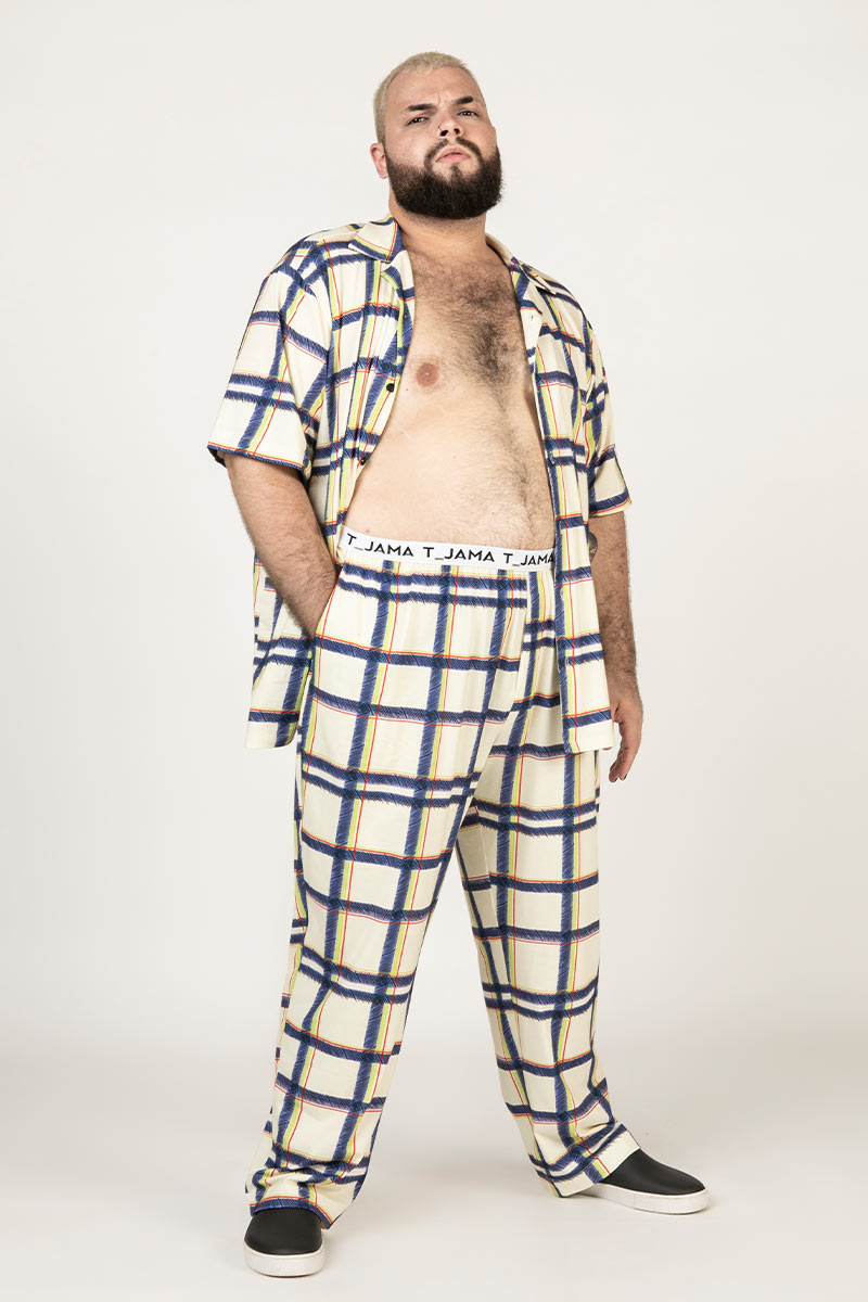 Kit Pijama Masculino Xadrez London