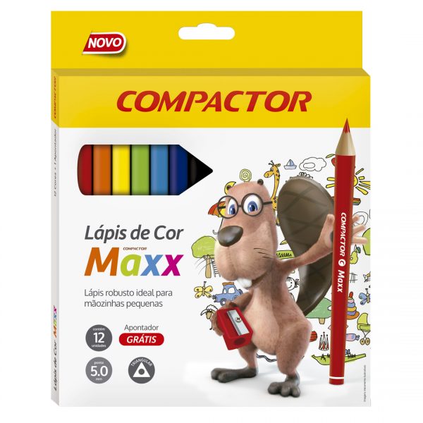LÁPIS DE COR COMPACTOR MAXX