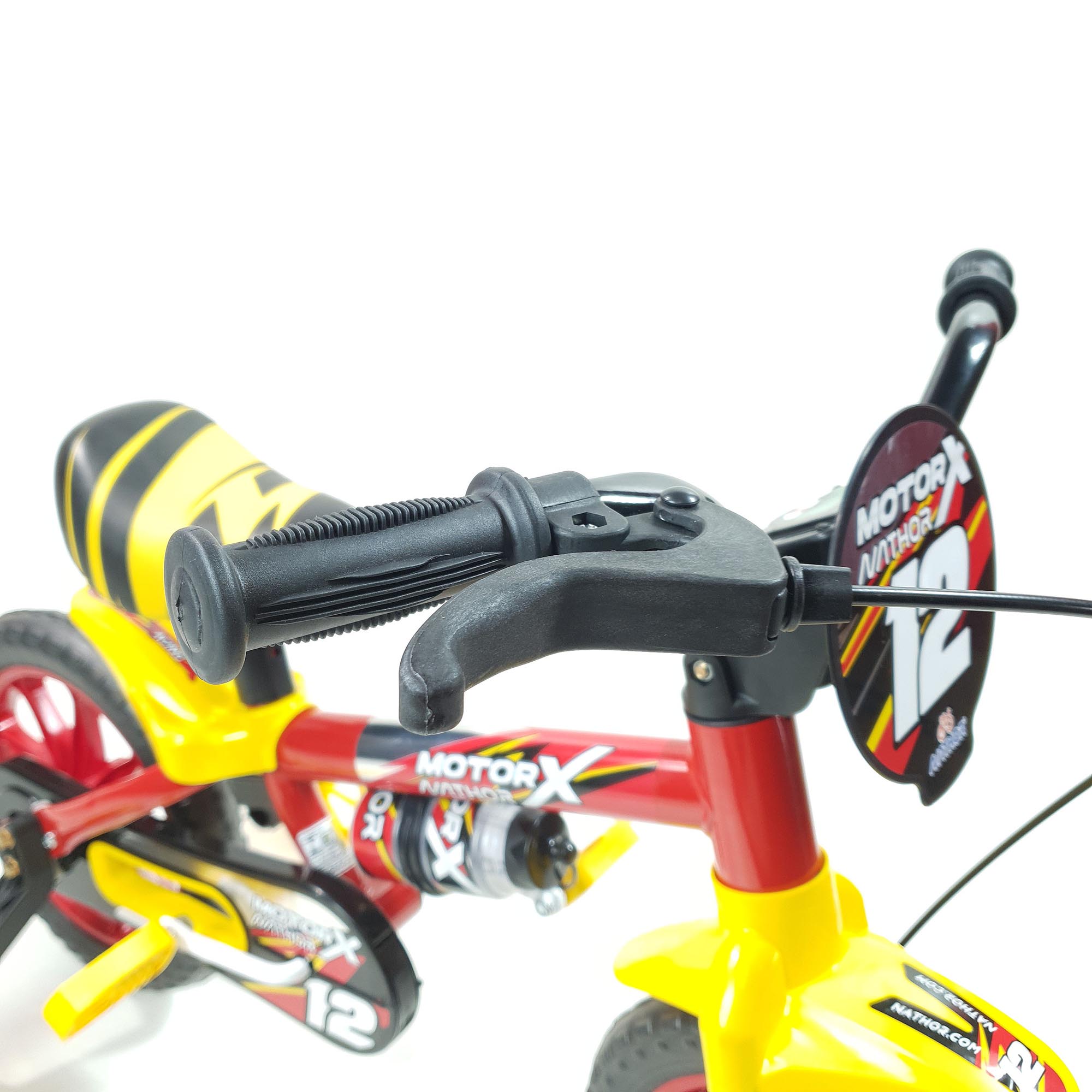 Bicicleta Nathor Infantil Aro 12 Masculino Motor x Selim Pu Vermelho_Preto