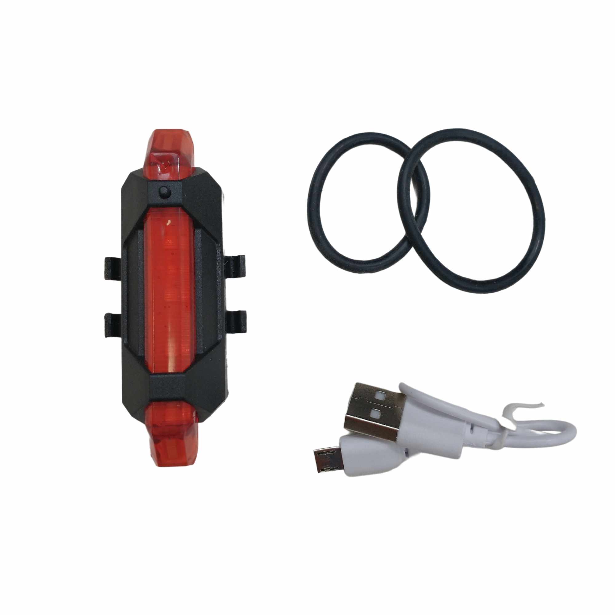 Kit Lanterna Light USB + Farol Bicicleta Luz USB Recarregável