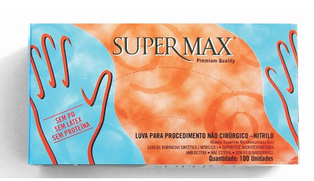 Luva de Procedimento Não Cirúrgico sem Pó (150 Caixas c/ 100 Uni cada)  - SUPERMAX - Cód: SPM.041.SMLPNAC1.150