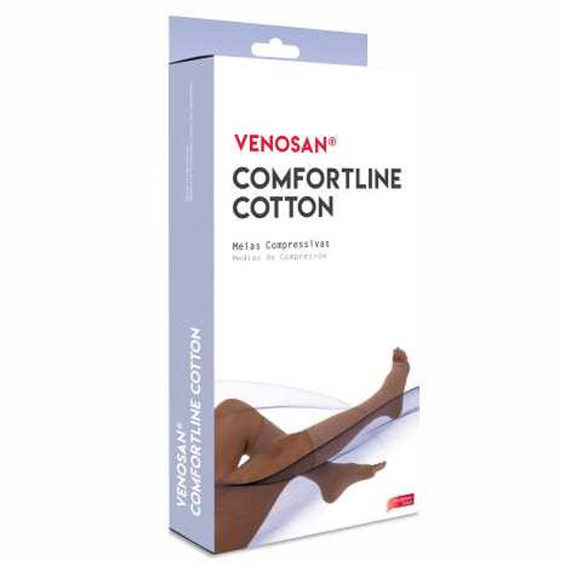 Meia 3/4 Compressiva 20-30mmHg Comfortline Cotton Longa (AD) VENOSAN BR7101