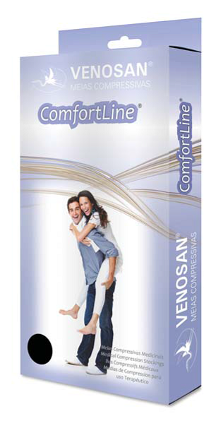 Meia 3/4 Compressiva 20-30mmHg Comfortline Tradicional - Longa (Pé Aberto) - VENOSAN  BR6101